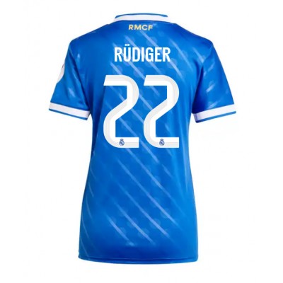 Ženski Nogometni dresi Real Madrid Antonio Rudiger #22 Tretji 2025-26 Kratek Rokav Ženski Nogometni dresi Real Madrid Antonio Rudiger #22 Tretji 2025-26 Kratek Rokav